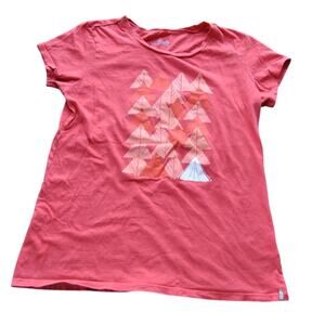 Columbia Tree Design Pink Short Sleeve Shirt Medium